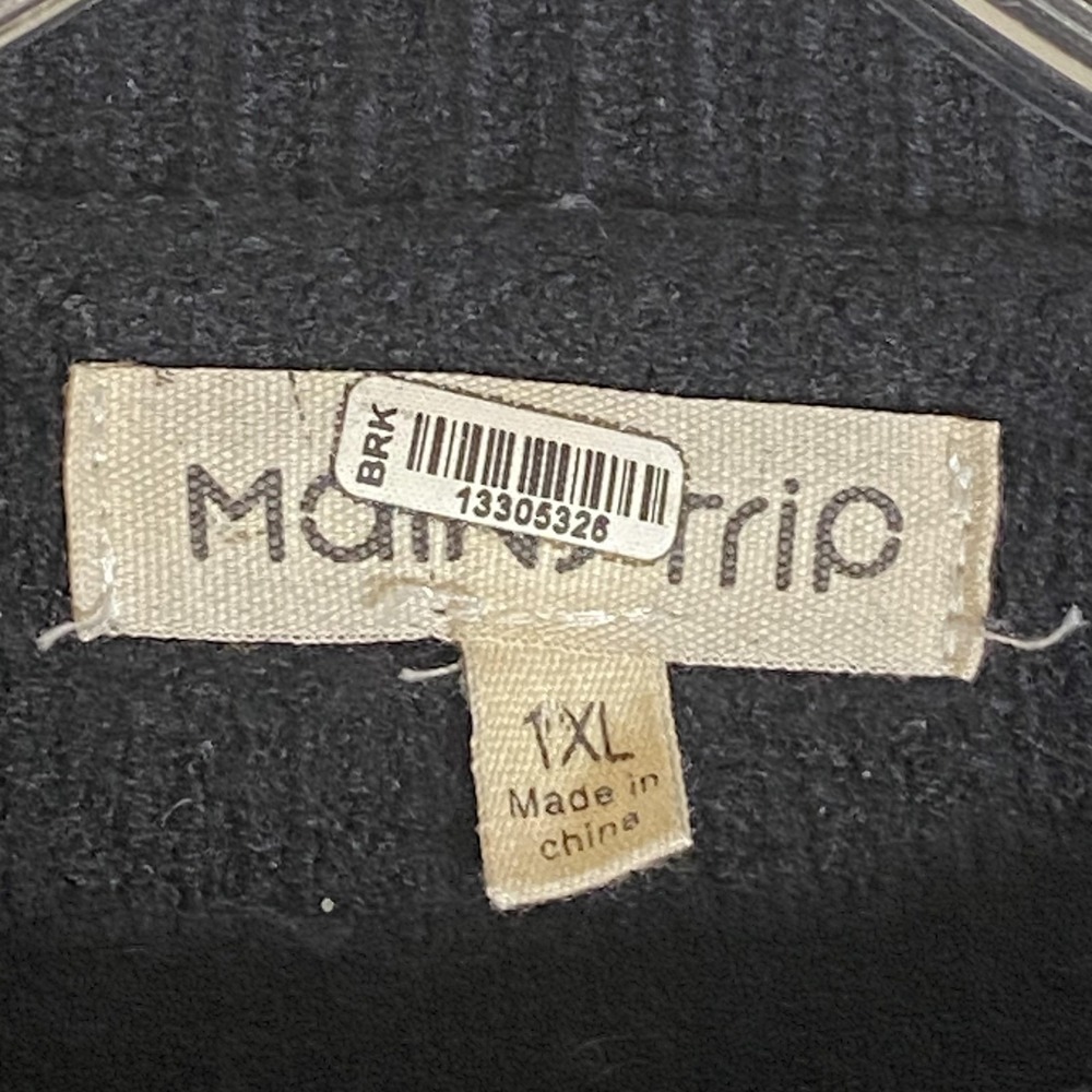 Maintstrip Sweater Womens 1XL Black Merry Christmas Ugly Shiney Pullover Garland - Picture 10 of 15